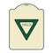 Signmission Designer Series Sign-Yield, Tan & Green Heavy-Gauge Aluminum Sign, 24" x 18", TG-1824-22695 A-DES-TG-1824-22695 - alternate 1
